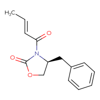 Chemical structure of (4S)-4-benzyl-3-[(2E)-but-2-enoyl]-1,3-oxazolidin-2-one - CSSB00016990041