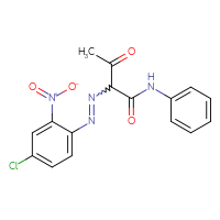 Chemical structure of 2-[2-(4-chloro-2-nitrophenyl)diazen-1-yl]-3-oxo-N-phenylbutanamide - CSSB00161152241