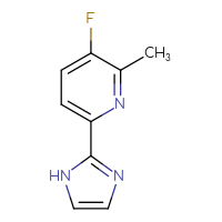 Chemical structure of 3-fluoro-6-(1H-imidazol-2-yl)-2-methylpyridine - CSSB00009875609