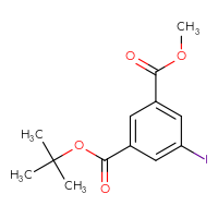 Chemical structure of 1-tert-butyl 3-methyl 5-iodobenzene-1,3-dicarboxylate - CSSB06259077608