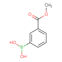 Chemical structure of [3-(methoxycarbonyl)phenyl]boronic acid - CSSB00000035301