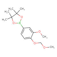 Chemical structure of 2-[3-methoxy-4-(methoxymethoxy)phenyl]-4,4,5,5-tetramethyl-1,3,2-dioxaborolane - CSSB14999927315