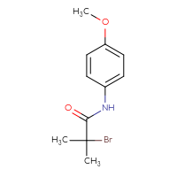 Chemical structure of 2-bromo-N-(4-methoxyphenyl)-2-methylpropanamide - CSSB00012340461