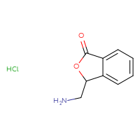 Chemical structure of 3-(aminomethyl)-1,3-dihydro-2-benzofuran-1-one hydrochloride - CSSB00015312772