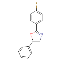 Chemical structure of 2-(4-fluorophenyl)-5-phenyl-1,3-oxazole - CSSB00102419985