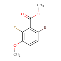 Chemical structure of methyl 6-bromo-2-fluoro-3-methoxybenzoate - CSSB00010269058