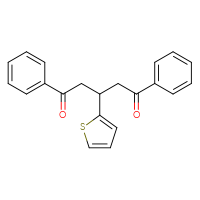Chemical structure of 1,5-diphenyl-3-(thiophen-2-yl)pentane-1,5-dione - CSSB00159994192