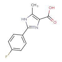 Chemical structure of 2-(4-fluorophenyl)-5-methyl-1H-imidazole-4-carboxylic acid - CSSB00011297387