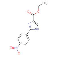 Chemical structure of ethyl 2-(4-nitrophenyl)-1H-imidazole-4-carboxylate - CSSB00032030564