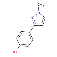Chemical structure of 4-(1-methyl-1H-pyrazol-3-yl)phenol - CSSB00013954738