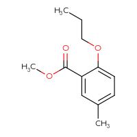 Chemical structure of methyl 5-methyl-2-propoxybenzoate - CSSB00030052005