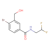 Chemical structure of 4-bromo-N-(2,2-difluoroethyl)-3-(hydroxymethyl)benzamide - CSSB06504527924