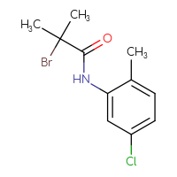 Chemical structure of 2-bromo-N-(5-chloro-2-methylphenyl)-2-methylpropanamide - CSSB00012772077