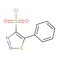 Chemical structure of 5-phenyl-1,2,3-thiadiazole-4-sulfonyl chloride - CSSB00138437603