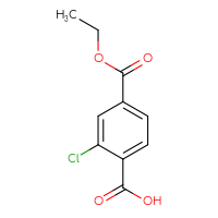 Chemical structure of 2-chloro-4-(ethoxycarbonyl)benzoic acid - CSSB00010291779