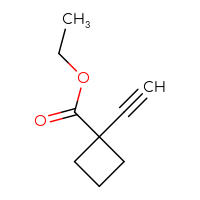 Chemical structure of ethyl 1-ethynylcyclobutane-1-carboxylate - CSSB03439575278