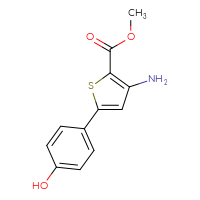 Chemical structure of methyl 3-amino-5-(4-hydroxyphenyl)thiophene-2-carboxylate - CSSB06586157707