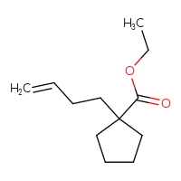 Chemical structure of ethyl 1-(but-3-en-1-yl)cyclopentane-1-carboxylate - CSSB00155373372