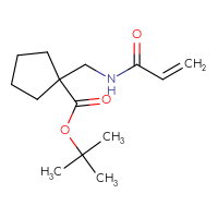 Chemical structure of tert-butyl 1-[(prop-2-enamido)methyl]cyclopentane-1-carboxylate - CSSB00697461402