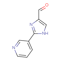 Chemical structure of 2-(pyridin-3-yl)-1H-imidazole-4-carbaldehyde - CSSB00011990638