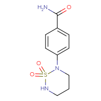 Chemical structure of 4-(1,1-dioxo-1λ⁶,2,6-thiadiazinan-2-yl)benzamide - CSSB01045690567