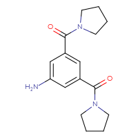 Chemical structure of 3,5-bis(pyrrolidine-1-carbonyl)aniline - CSSB00020600224