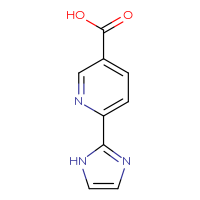Chemical structure of 6-(1H-imidazol-2-yl)pyridine-3-carboxylic acid - CSSB00000703146