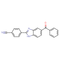 Chemical structure of 4-(5-benzoyl-1H-1,3-benzodiazol-2-yl)benzonitrile - CSSB00103154226