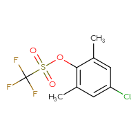 Chemical structure of 4-chloro-2,6-dimethylphenyl trifluoromethanesulfonate - CSSB00153435155