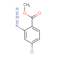 Chemical structure of methyl 2-azido-4-chlorobenzoate - CSSB00010397571