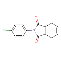 Chemical structure of 2-(4-chlorophenyl)-2,3,3a,4,7,7a-hexahydro-1H-isoindole-1,3-dione - CSSB00000101111