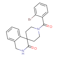 Chemical structure of 1'-(2-bromobenzoyl)-2,3-dihydro-1H-spiro[isoquinoline-4,4'-piperidin]-3-one - CSSB01918104076