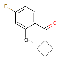 Chemical structure of cyclobutyl(4-fluoro-2-methylphenyl)methanone - CSSB00012181645