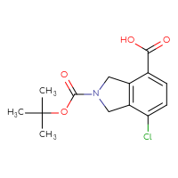 Chemical structure of 2-[(tert-butoxy)carbonyl]-7-chloro-2,3-dihydro-1H-isoindole-4-carboxylic acid - CSSB20621792904