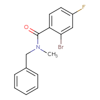 Chemical structure of N-benzyl-2-bromo-4-fluoro-N-methylbenzamide - CSSB00000203892