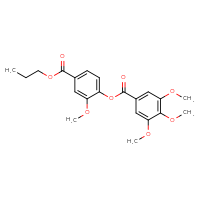 Chemical structure of 2-methoxy-4-(propoxycarbonyl)phenyl 3,4,5-trimethoxybenzoate - CSSB00121650593