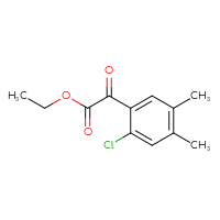 Chemical structure of ethyl 2-(2-chloro-4,5-dimethylphenyl)-2-oxoacetate - CSSB00013019033