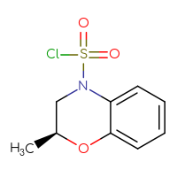 Chemical structure of (2S)-2-methyl-3,4-dihydro-2H-1,4-benzoxazine-4-sulfonyl chloride - CSSB06377313725