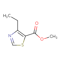 Chemical structure of methyl 4-ethyl-1,3-thiazole-5-carboxylate - CSSB00000691870