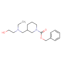 Chemical structure of benzyl 3-{[ethyl(2-hydroxyethyl)amino]methyl}piperidine-1-carboxylate - CSSB00010278071