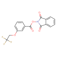 Chemical structure of 1,3-dioxo-2,3-dihydro-1H-isoindol-2-yl 3-(2,2,2-trifluoroethoxy)benzoate - CSSB00116223697