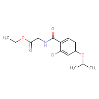 Chemical structure of ethyl 2-{[2-chloro-4-(propan-2-yloxy)phenyl]formamido}acetate - CSSB02038641419