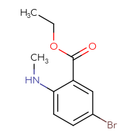 Chemical structure of ethyl 5-bromo-2-(methylamino)benzoate - CSSB00015328074