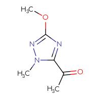 Chemical structure of 1-(3-methoxy-1-methyl-1H-1,2,4-triazol-5-yl)ethan-1-one - CSSB14903548830