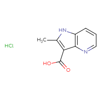 Chemical structure of 2-methyl-1H-pyrrolo[3,2-b]pyridine-3-carboxylic acid hydrochloride - CSSB20539820809