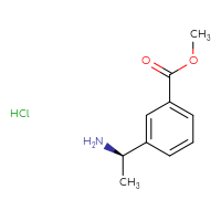 Chemical structure of methyl 3-[(1R)-1-aminoethyl]benzoate hydrochloride - CSSB00025704069