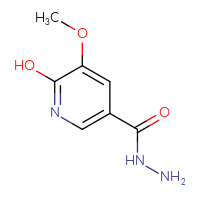 Chemical structure of 6-hydroxy-5-methoxypyridine-3-carbohydrazide - CSSB15024074758