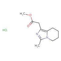 Chemical structure of methyl 2-{3-methyl-5H,6H,7H,8H-imidazo[1,5-a]pyridin-1-yl}acetate hydrochloride - CSSB21103083628