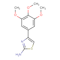 Chemical structure of 4-(3,4,5-trimethoxyphenyl)-1,3-thiazol-2-amine - CSSB00000486597