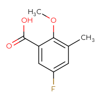 Chemical structure of 5-fluoro-2-methoxy-3-methylbenzoic acid - CSSB00010391468